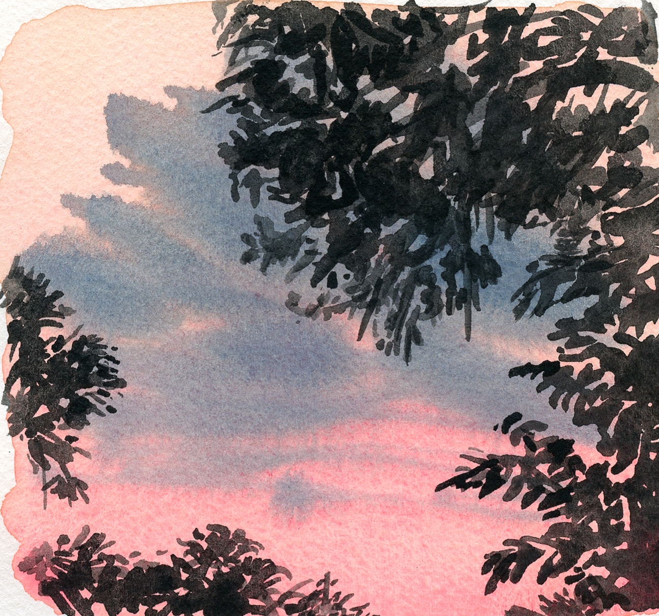 Artwork — watercolor desert landscape