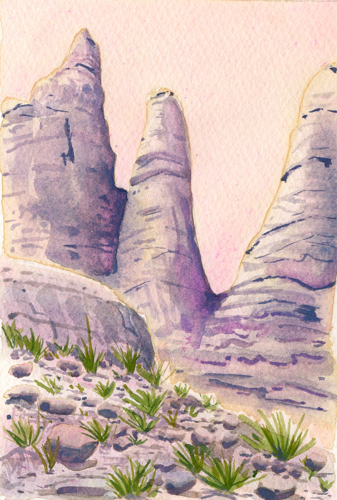 6am at the White Place — watercolor on paper