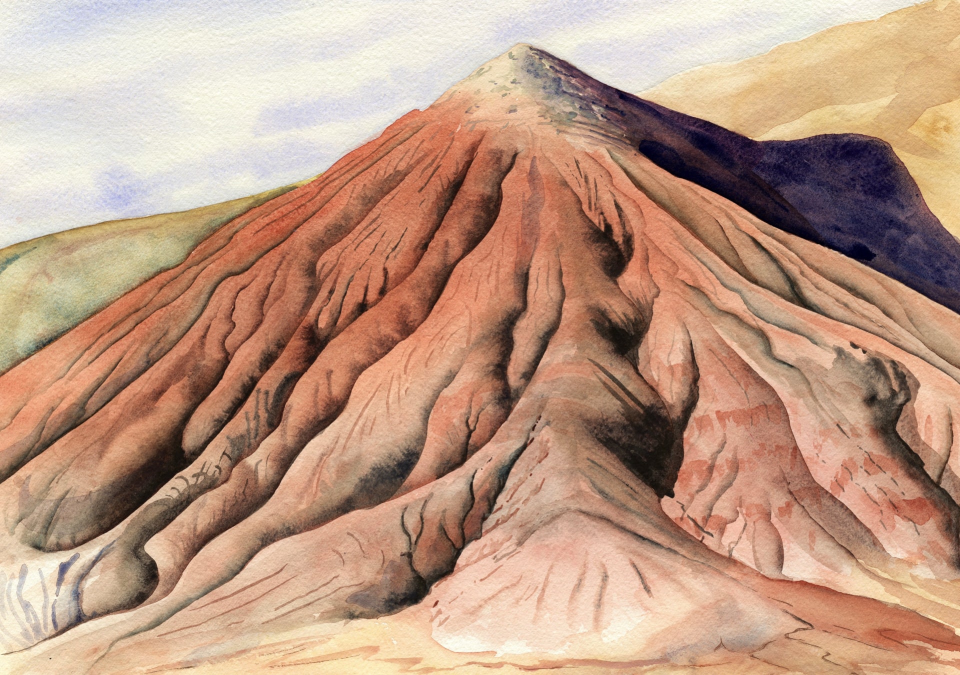 First Chinle — watercolor on paper