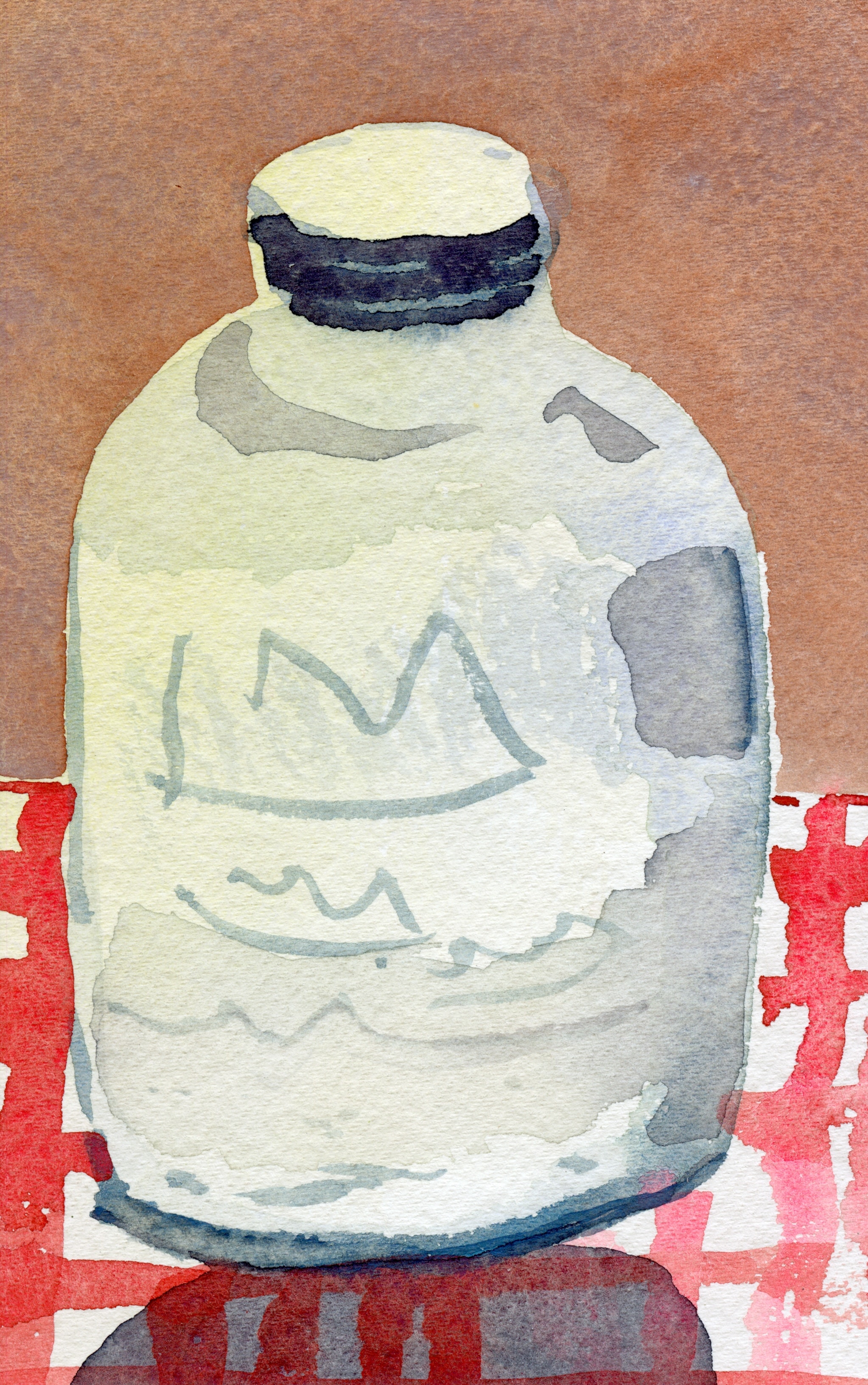 First To The Table — watercolor on paper