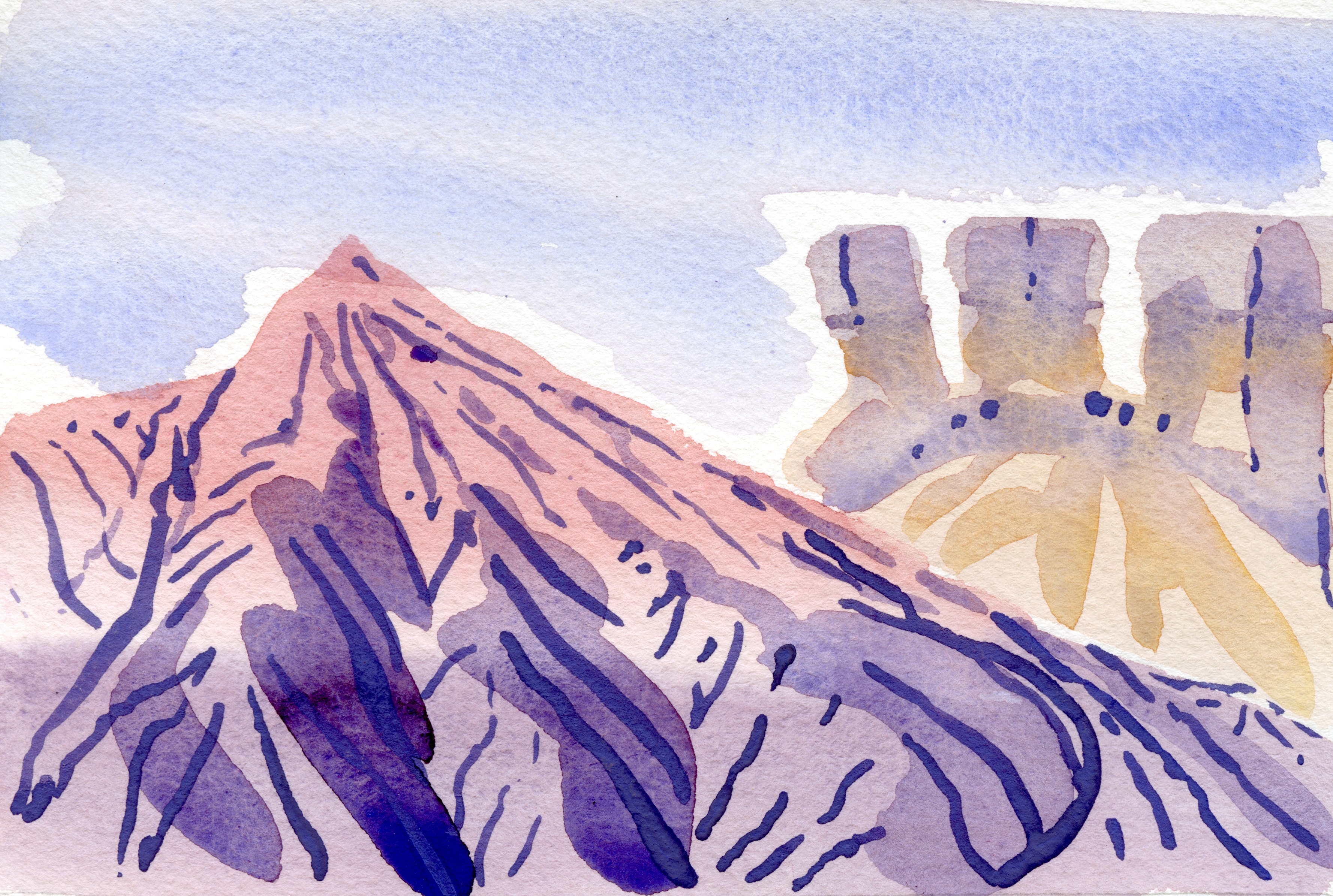 New Spot, en plein air — watercolor on paper